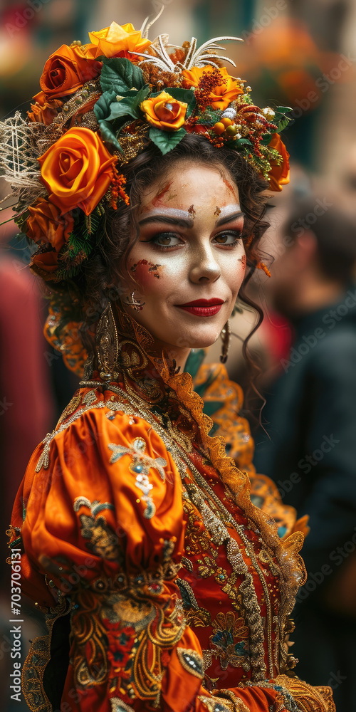 Frau im Carneval Venedig Frau im Carneval Venedig