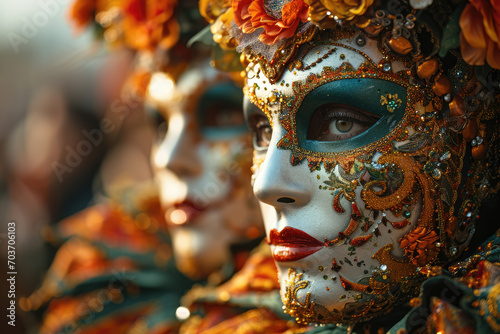 Frau im Carneval Venedig © Fatih