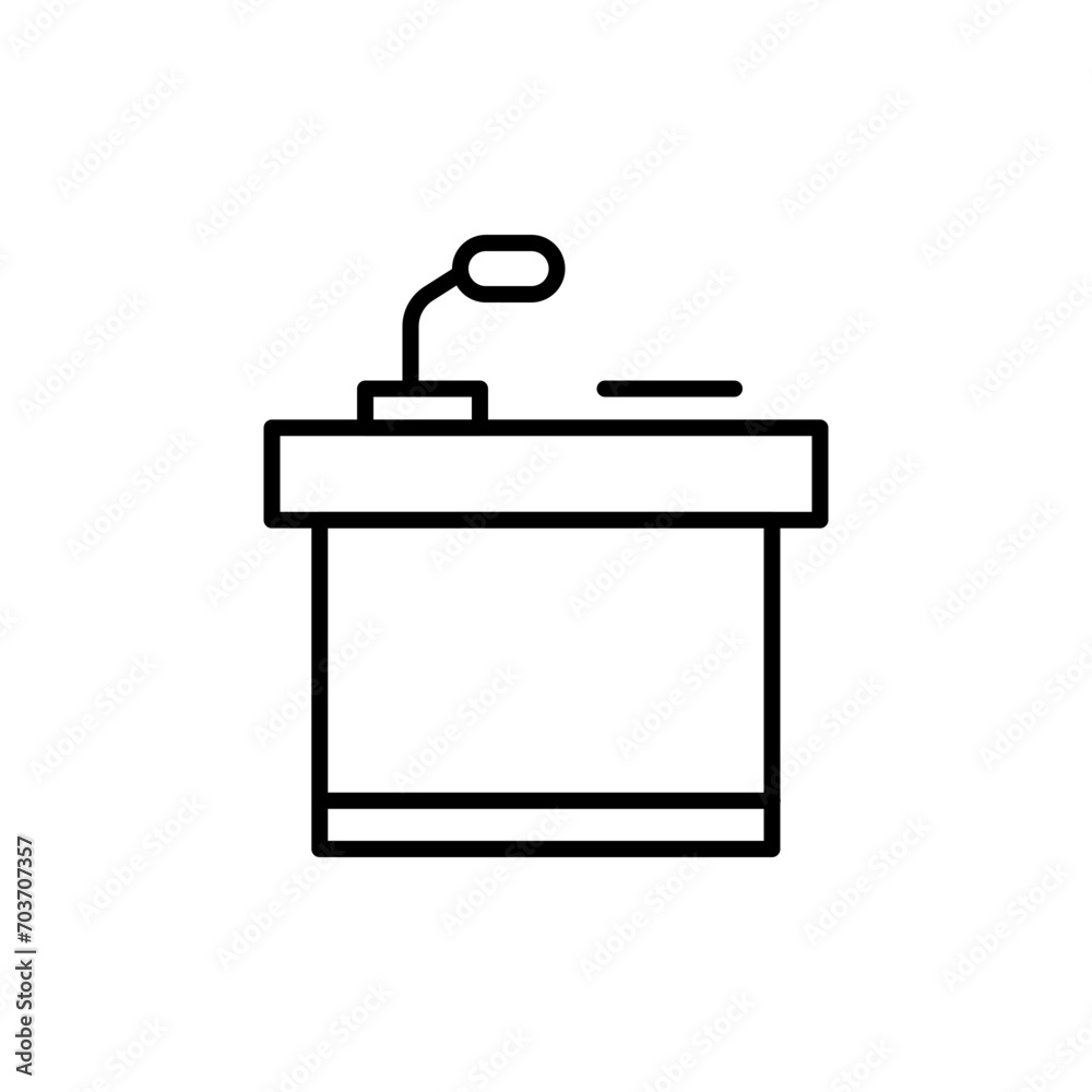 Podium outline icons, minimalist vector illustration ,simple transparent graphic element .Isolated on white background Podium outline icons, minimalist vector illustration ,simple transparent graphic element .Isolated on white background