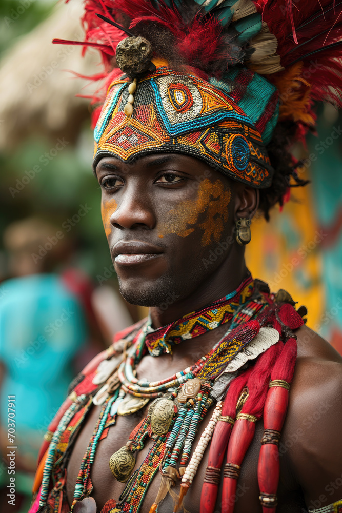 Mann Porträt Carneval in Brasilien