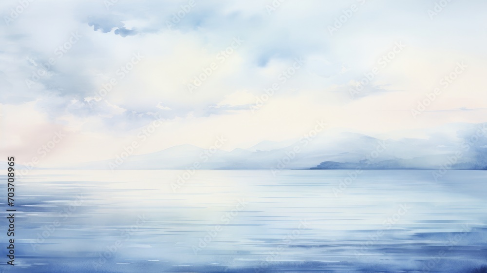 World Water Day Concept Nature-Inspired Illustration in Soft Pastels, Professional Presentation Background with Earthy Tones Sea, and Sky, Space for Adding Text