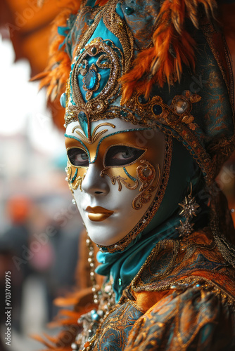 Frau Porträt Carneval in Brasilien