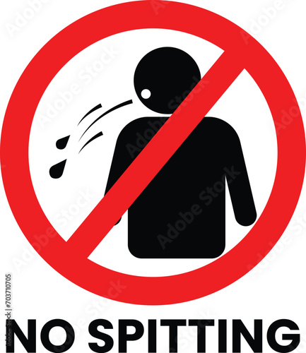 No spitting sign vector design