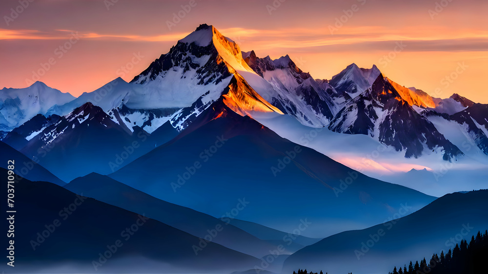 Sun, Sunset, Sunrise, Sunrise vat dawn, sunset at mountains, Mountains, Snow, Snow Mountains, HD wallpaper, HD background, 