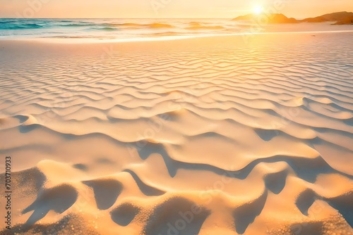 Beach sand background for summer vacation concept. The nature of the beach and the summer sea