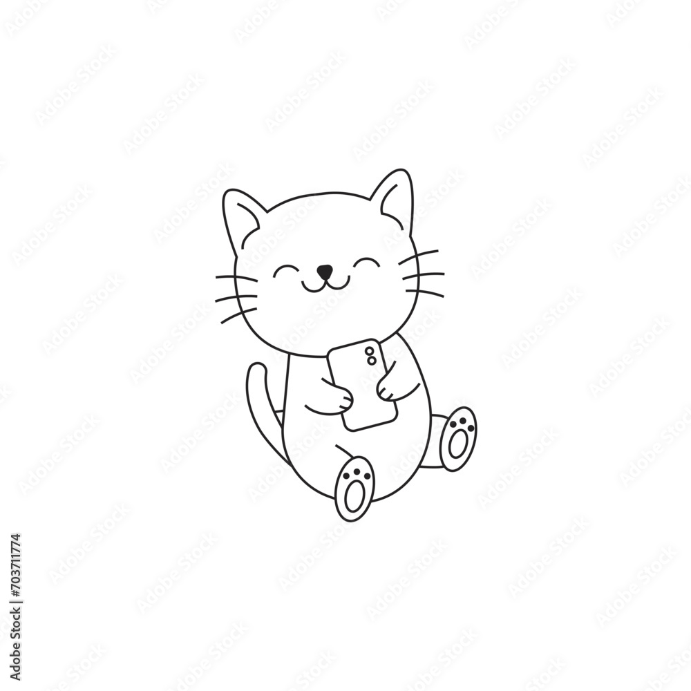 Obraz premium cute paint coloring set cute