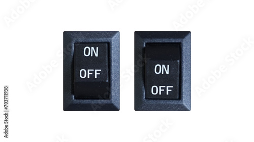 on-off switch isolated on transparent background