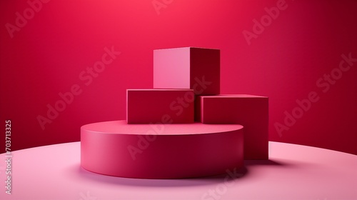 Futuristic Abstract Scene with Geometric Forms and Minimalistic Design, Creative 3D Illustration with Symmetry and Contemporary Composition, Visual Artistic Concept in White Light