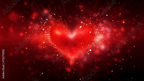 Abstract Red Heart, a Sweet and Colorful Valentine's Day Celebration with Vibrant Romance and Artistic Passion - Perfect for Greeting Cards and Decorative Concepts!