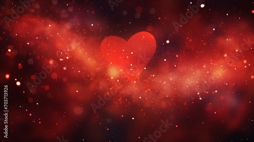 Abstract Red Heart, a Sweet and Colorful Valentine's Day Celebration with Vibrant Romance and Artistic Passion - Perfect for Greeting Cards and Decorative Concepts!