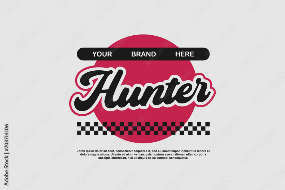 Fototapeta premium retro vector streetwear design ideas concept vector graphic tee design suitable for printing