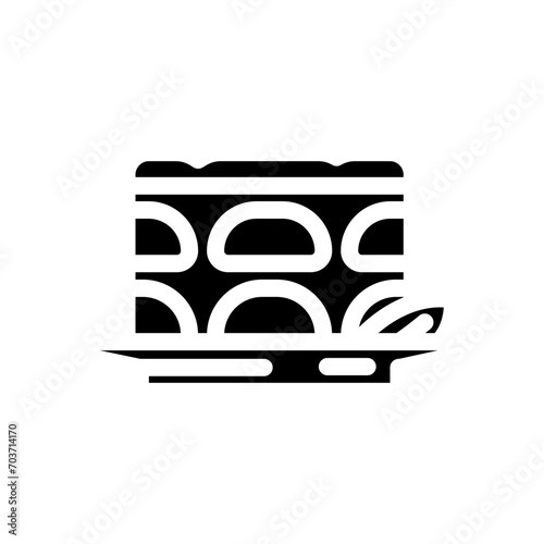 tiramisu dessert italian cuisine glyph icon vector. tiramisu dessert italian cuisine sign. isolated symbol illustration