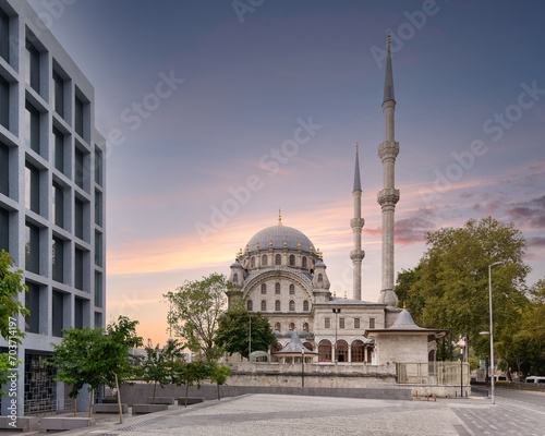 Ottoman architecture style Nusretiye Mosque, located in Istanbul, Turkey, built by Sultan Mahmud II during the years 1823 to 1826 during the Ottoman era photo