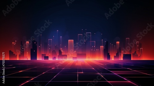 Futuristic Hi-Tech Communication: Abstract Technology Background with Digital Innovation and Modern Network Design in Blue