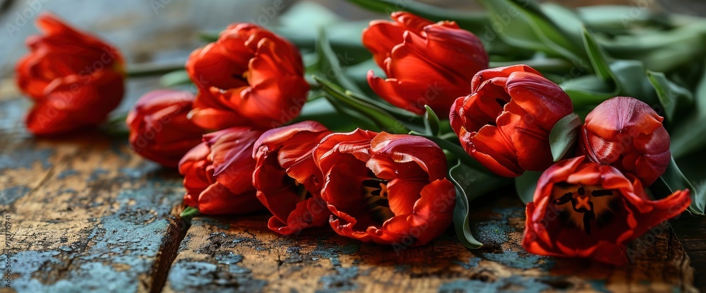 Bouquet Red Tulips On Wooden Background, HD, Background Wallpaper, Desktop Wallpaper Bouquet Red Tulips On Wooden Background, HD, Background Wallpaper, Desktop Wallpaper