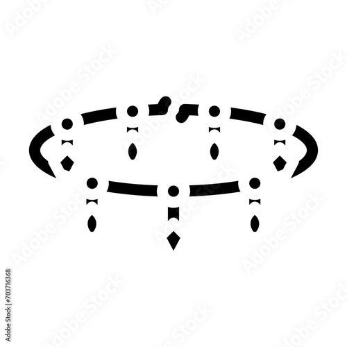 anklet jewelry glyph icon vector. anklet jewelry sign. isolated symbol illustration photo