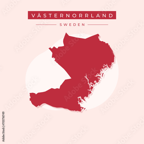 Vector illustration vector of Vasternorrland map Sweden photo