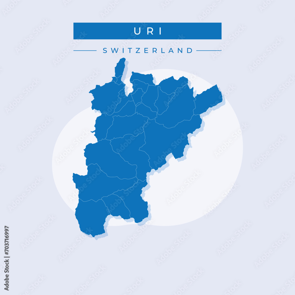 Vector illustration vector of Uri map Switzerland