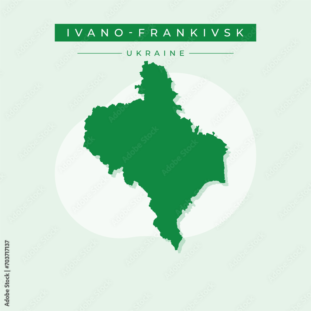 Vector illustration vector of Ivano-Frankivsk map Ukraine