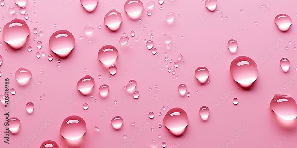 Rain drop on pink background, a close up of water droplets on pink surface , Water Drops on a Window, depicts rain droplets on glass..for nature, weather, and environmental designs. Rain drop on pink background, a close up of water droplets on pink surface , Water Drops on a Window, depicts rain droplets on glass..for nature, weather, and environmental designs.