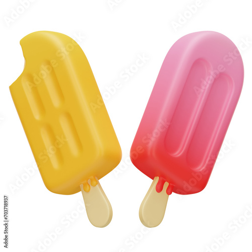 Popsicle 3D Illustration