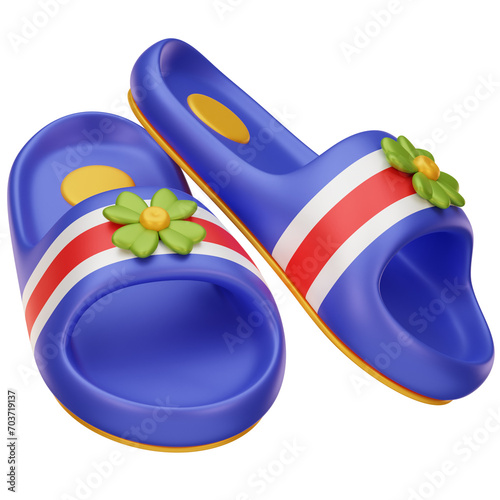 Slippers 3D Illustration photo