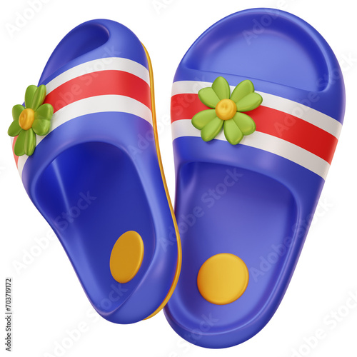 Slippers 3D Illustration photo