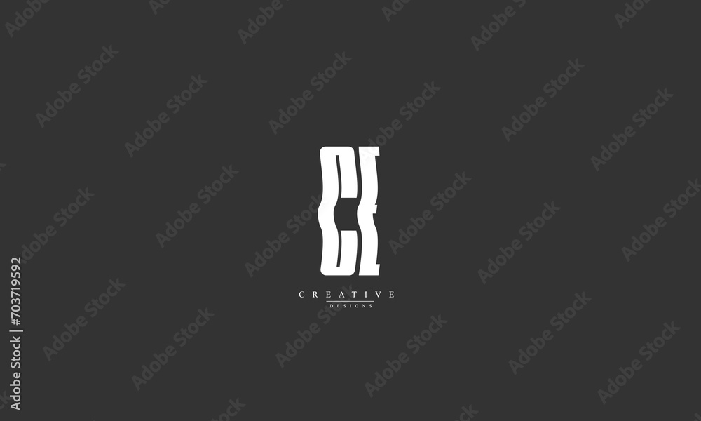 Alphabet letters Initials Monogram logo CE EC C E Alphabet letters Initials Monogram logo CE EC C E
