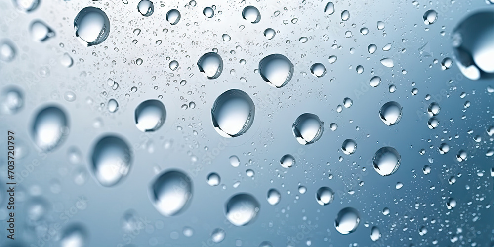 Rain drop on white background, a close up of water droplets on a white surface , Water Drops on a Window,  depicts rain droplets on glass..for nature, weather, and environmental designs.