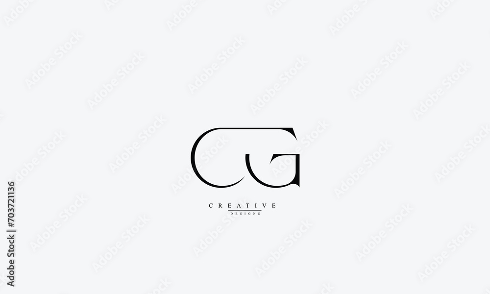 Alphabet letters Initials Monogram logo CG GC C G Alphabet letters Initials Monogram logo CG GC C G