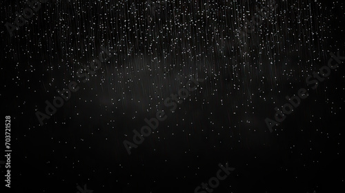 Falling rain down On Black Background. rainy on blac