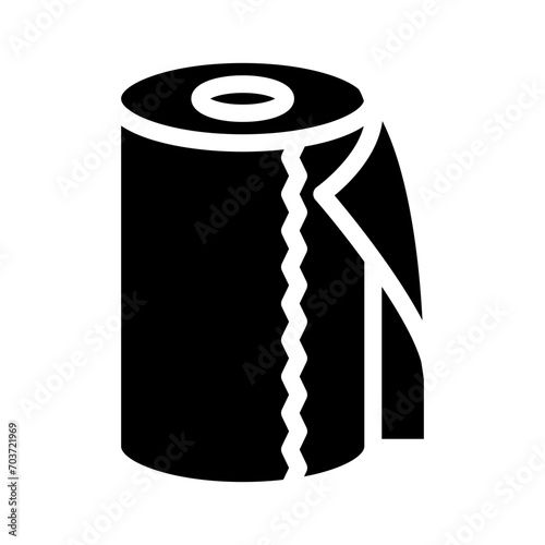 kitchen roll paper towel glyph icon vector. kitchen roll paper towel sign. isolated symbol illustration