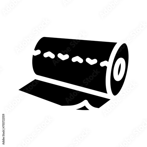 toilet roll paper towel glyph icon vector. toilet roll paper towel sign. isolated symbol illustration