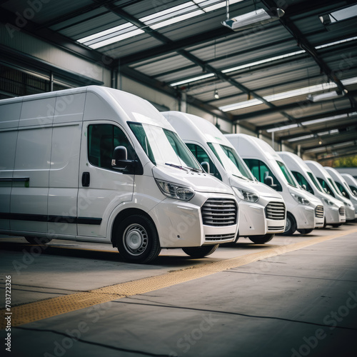 Electric fleet solutions: Showcasing electric vans or trucks in delivery services, highlighting efficiency and sustainability in logistics © Дмитрий Симаков