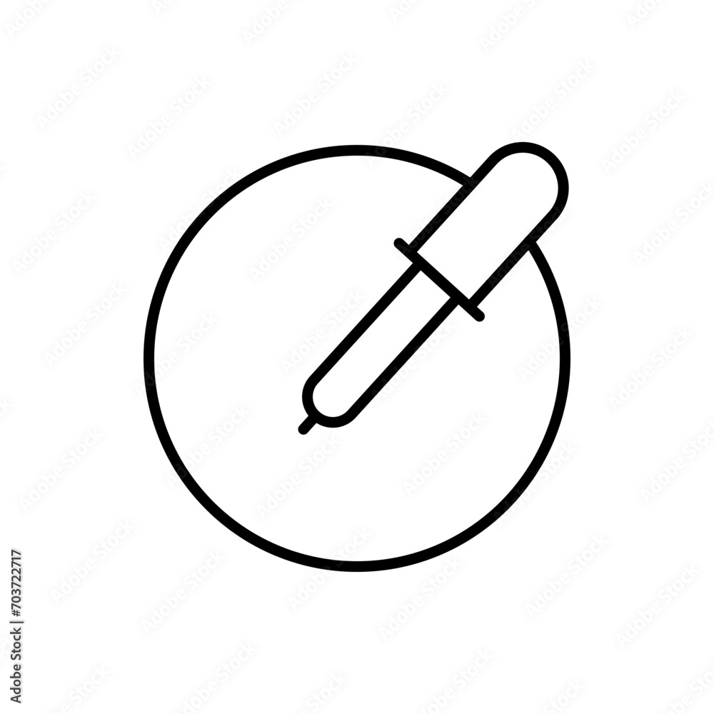 Eyedropper tool outline icons, minimalist vector illustration ,simple transparent graphic element .Isolated on white background