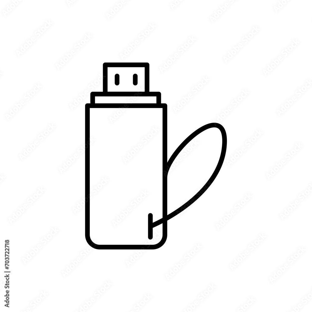 Flash drive outline icons, minimalist vector illustration ,simple transparent graphic element .Isolated on white background Flash drive outline icons, minimalist vector illustration ,simple transparent graphic element .Isolated on white background