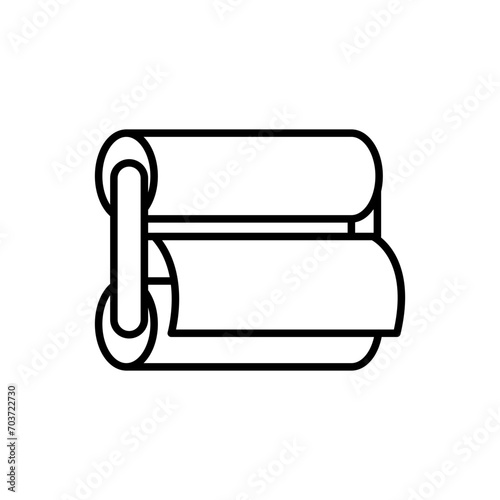 Print roller outline icons, minimalist vector illustration ,simple transparent graphic element .Isolated on white background