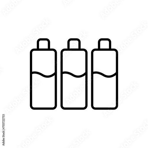 Ink bottle outline icons, minimalist vector illustration ,simple transparent graphic element .Isolated on white background