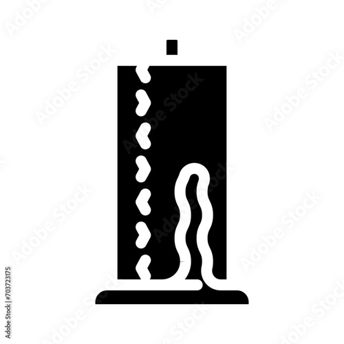 paper towel holder glyph icon vector. paper towel holder sign. isolated symbol illustration