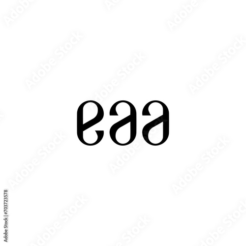 EAA logo. EAA set , E A A design. White EAA letter. EAA, E A A letter logo design. Initial letter EAA letter logo set, linked circle uppercase monogram logo. E A A letter logo vector design. 