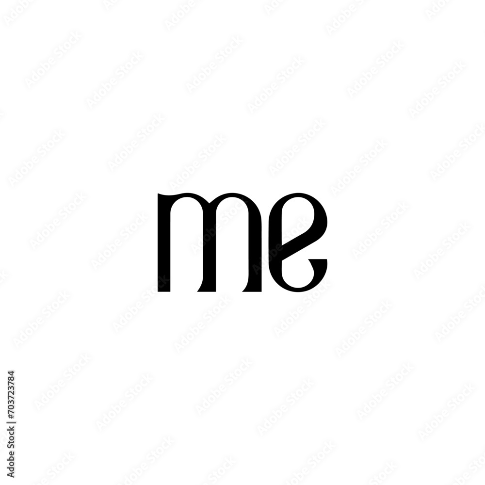 ME logo. ME set , M E design. White ME letter. ME, M E letter logo design. Initial letter ME letter logo set, linked circle uppercase monogram logo. M E letter logo vector design.	

