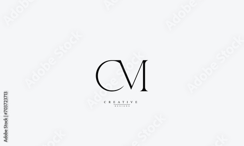 Alphabet letters Initials Monogram logo CM MC C M photo