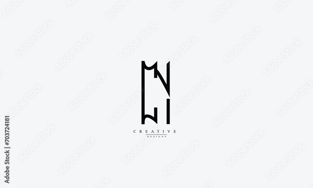 Alphabet letters Initials Monogram logo CN NC C N Alphabet letters Initials Monogram logo CN NC C N