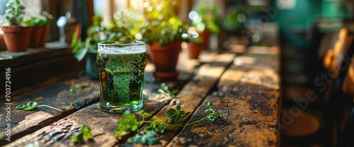 Glass Fresh Cold Green Beer, HD, Background Wallpaper, Desktop Wallpaper