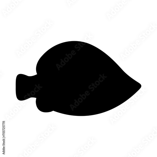 Tropical Fish Silhouette Illustration On Isolated Background