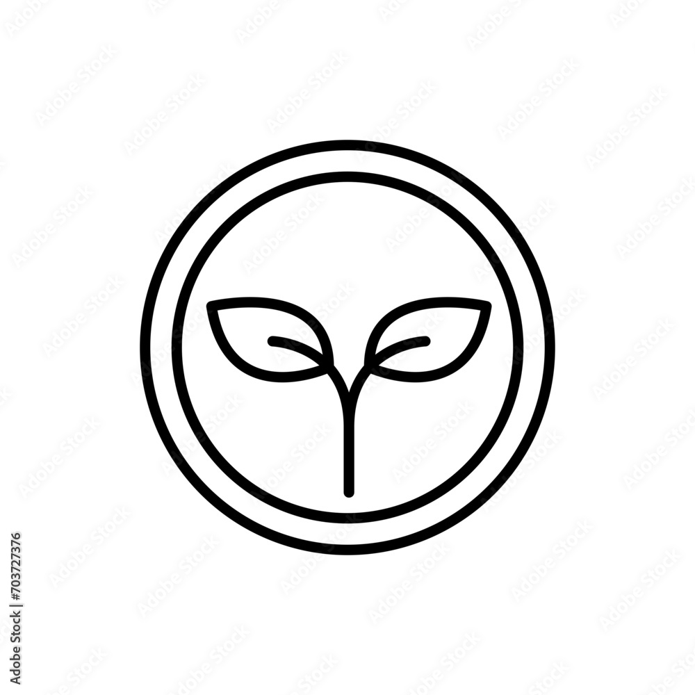 Eco label outline icons, minimalist vector illustration ,simple transparent graphic element .Isolated on white background Eco label outline icons, minimalist vector illustration ,simple transparent graphic element .Isolated on white background
