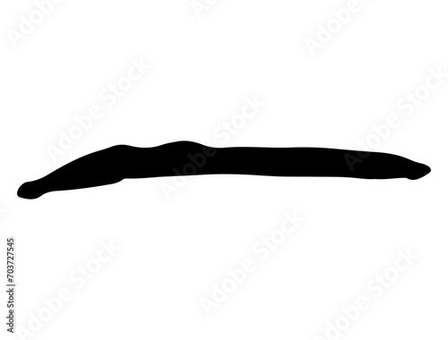 Sea Lamprey silhouette vector art white background
