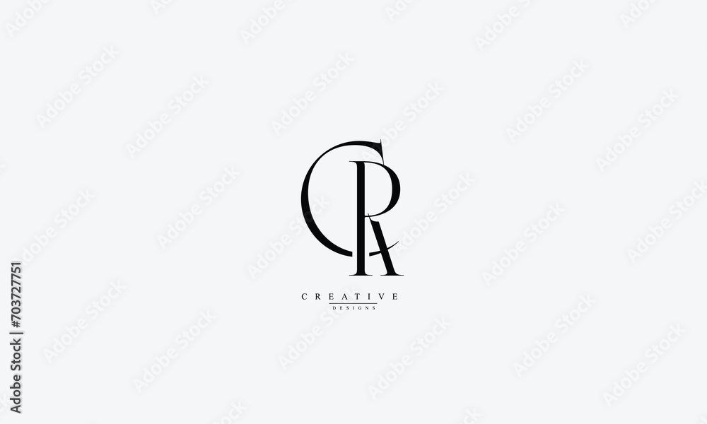 Alphabet letters Initials Monogram logo CR RC C R Alphabet letters Initials Monogram logo CR RC C R