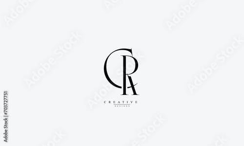 Alphabet letters Initials Monogram logo CR RC C R