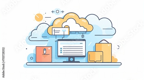 Innovative Business Strategies: Thin Line Icon Vector Illustration for Corporate Success and Growth in Modern Management and Technology